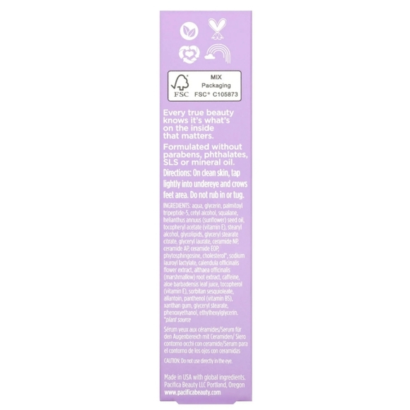 Pacifica Vegan Ceramide Barrier Eye Cream. NEW IN BOX. - Picture 3 of 6